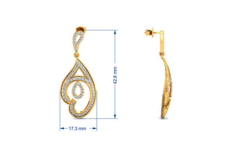 Tamira Long Diamond Earrings